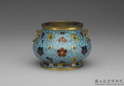 图片[2]-Incense burner from the set of five altar pieces with plum-blossom decoration in cloisonne enamels, Qing dynasty, Kangxi reign (1662-1722)-China Archive